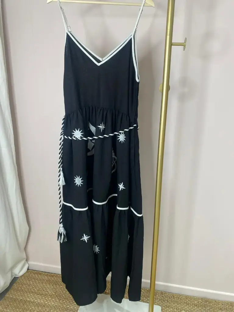 Robe longue Sea (Noir, S)