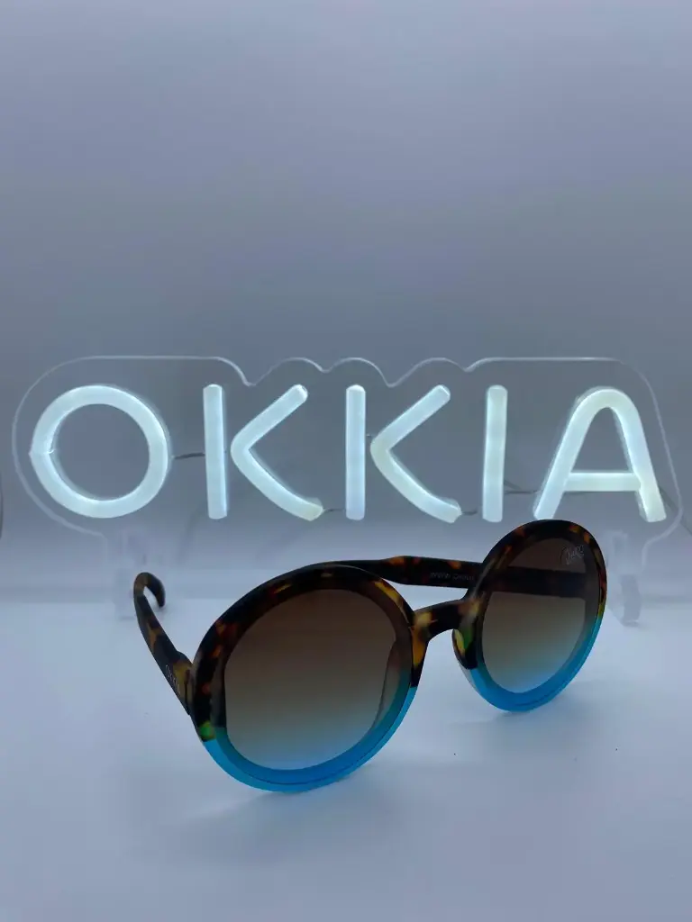 Lunettes Big Round Shape OKKIA-014 (Bleu)