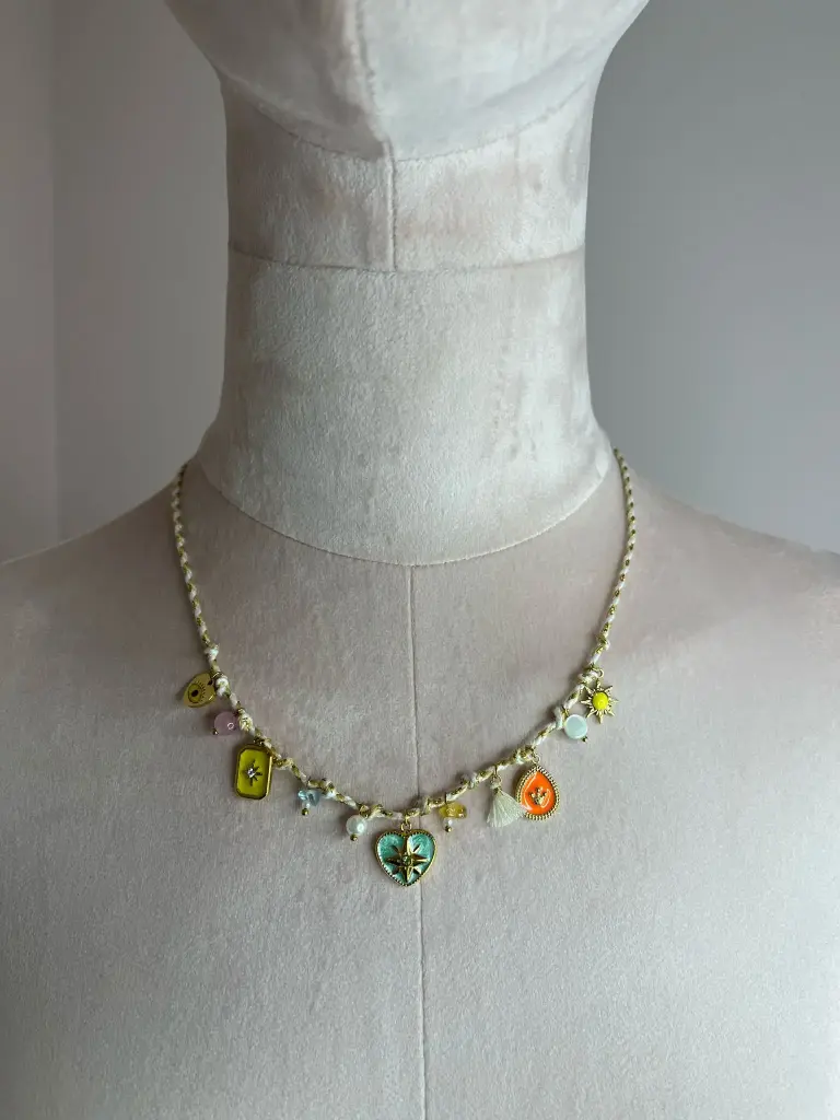 Collier Gold/beige, multi, diamètre 42