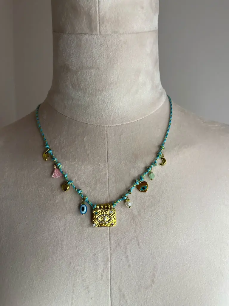 Collier Gold/ Acqua- diamètre 42