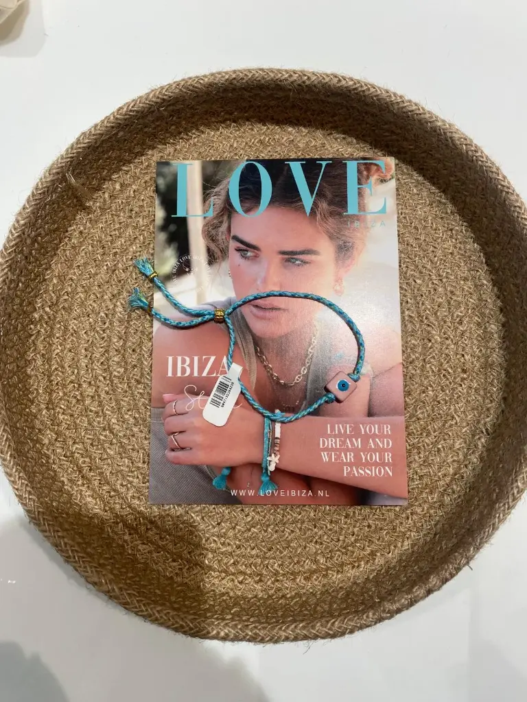 Bracelet Love Ibiza Evil Eye rose/ turquoise
