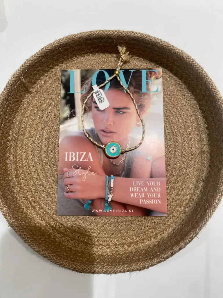 Bracelet Evil eye grand rond turquoise
