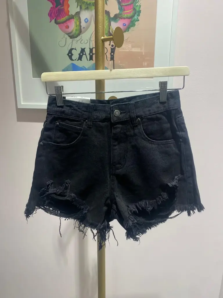 Short jeans noir (XS)