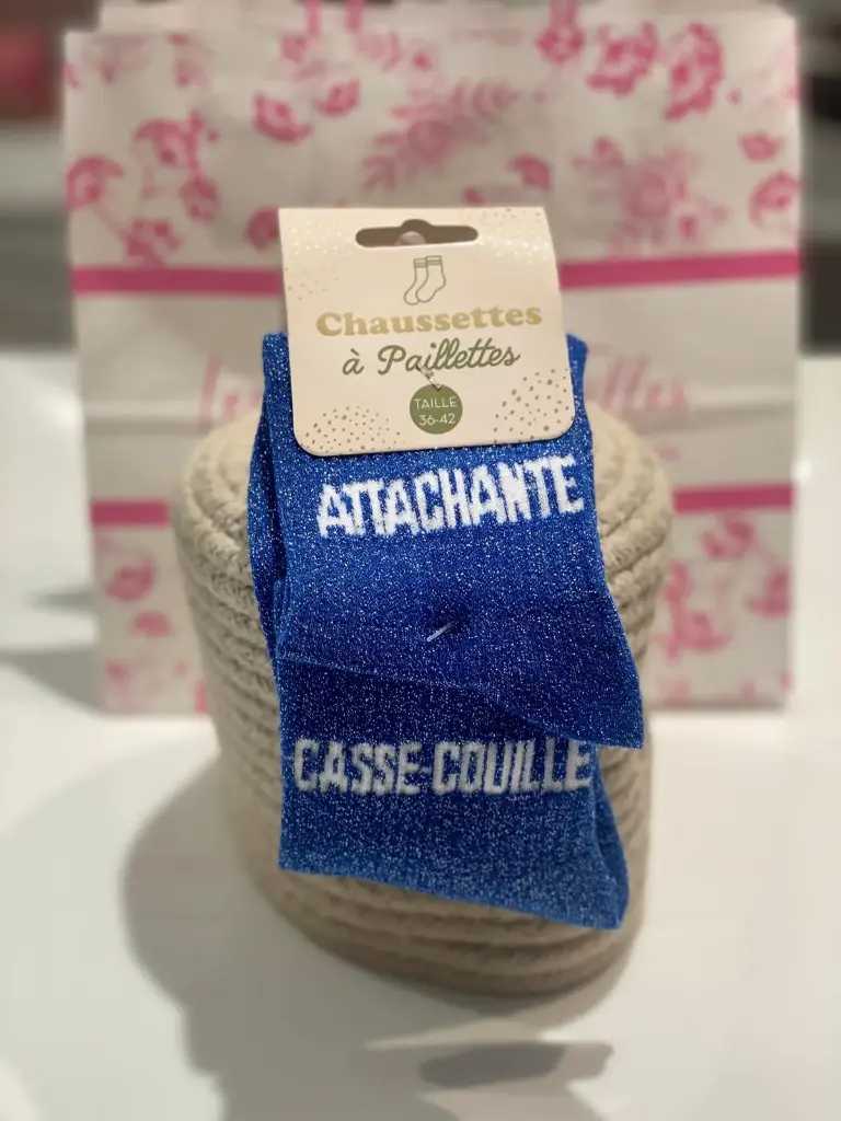 Chaussettes à paillettes- Attachante/casse couille