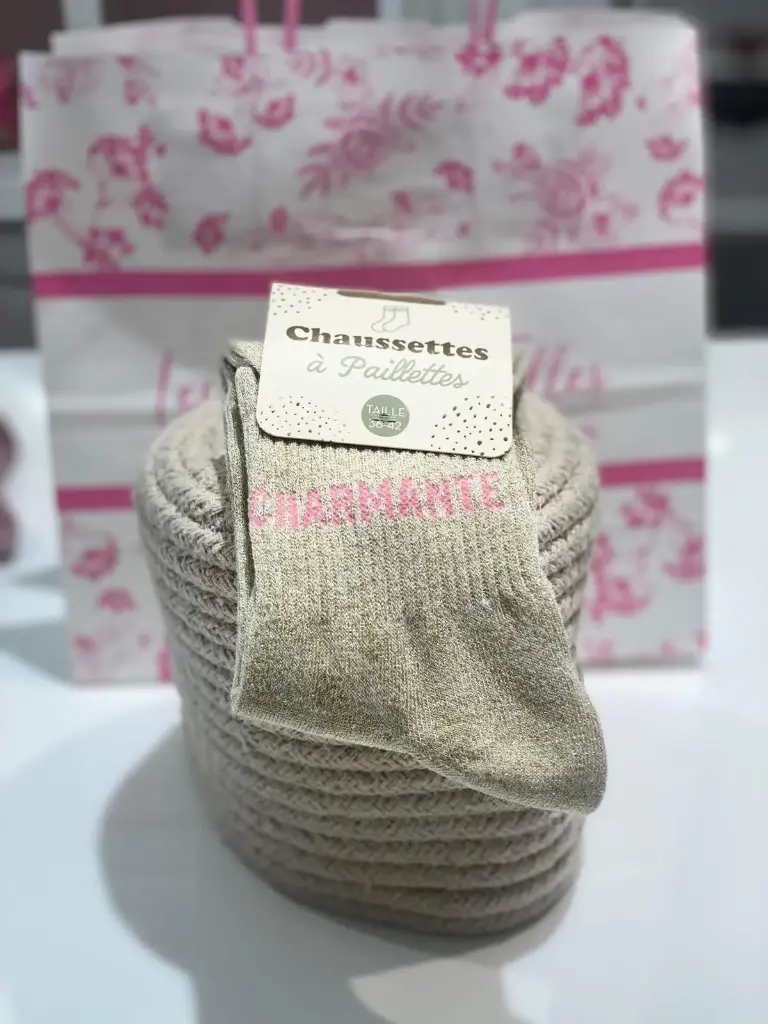 Chaussettes à paillettes- Charmante