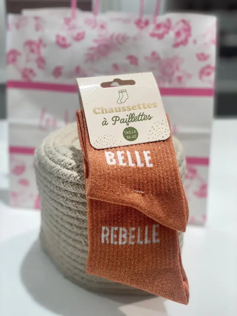 Chaussettes à paillettes-Belle et rebelle