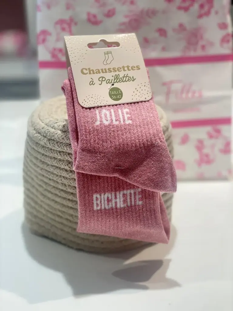 Chaussettes à paillettes- Jolie bichette