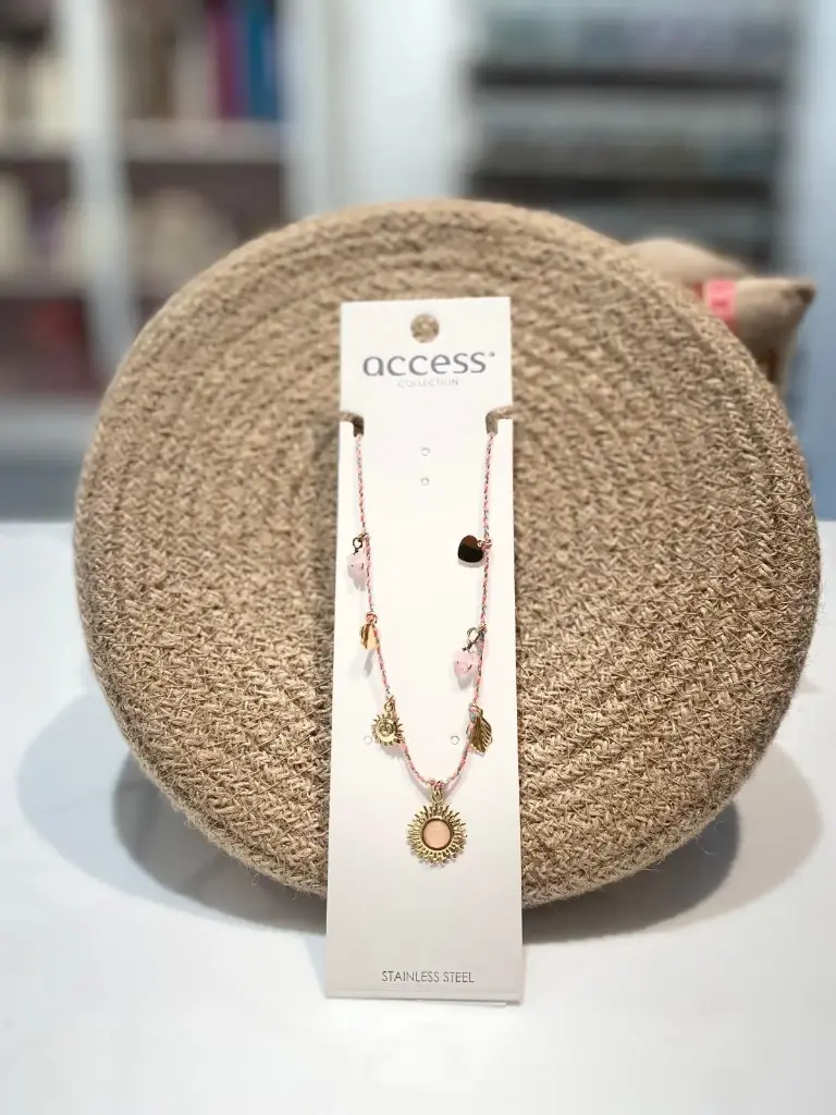 Collier  Gold Light pink-40cm