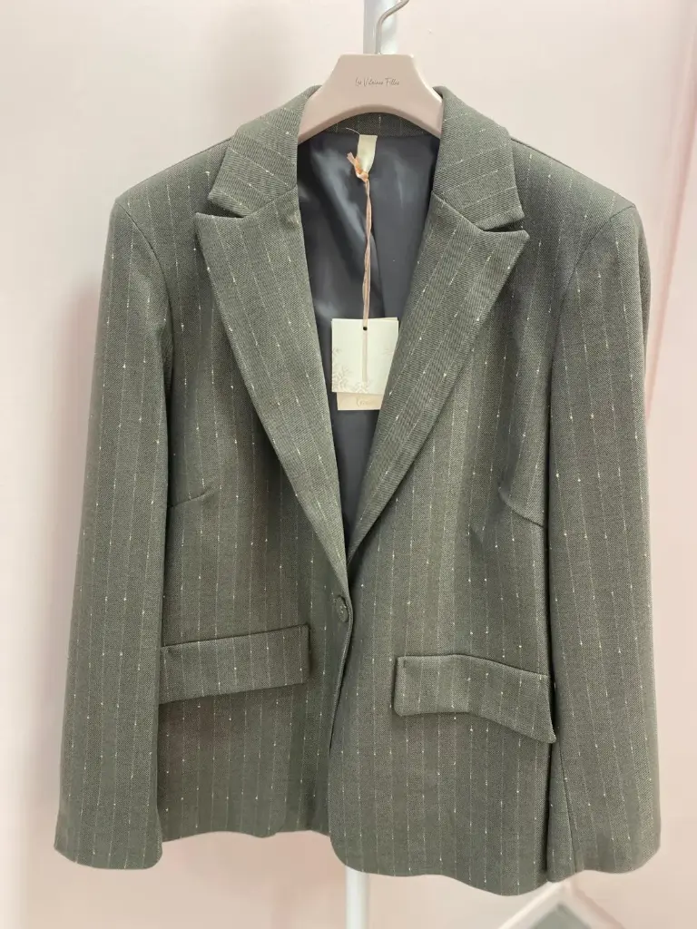 Blazer gris fils or