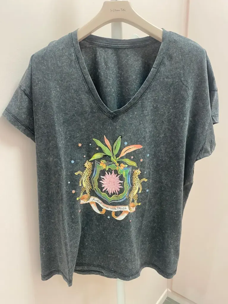 Tshirt Leo Color Col V- TU- Oversize