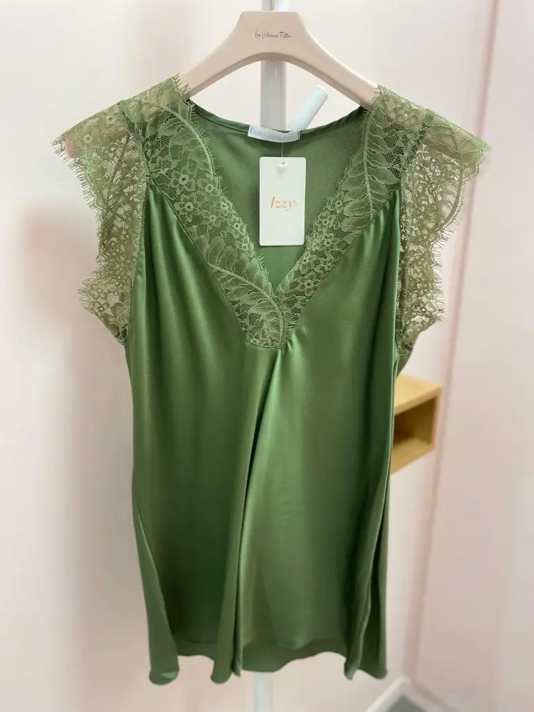 Top satin- dentelle- TU