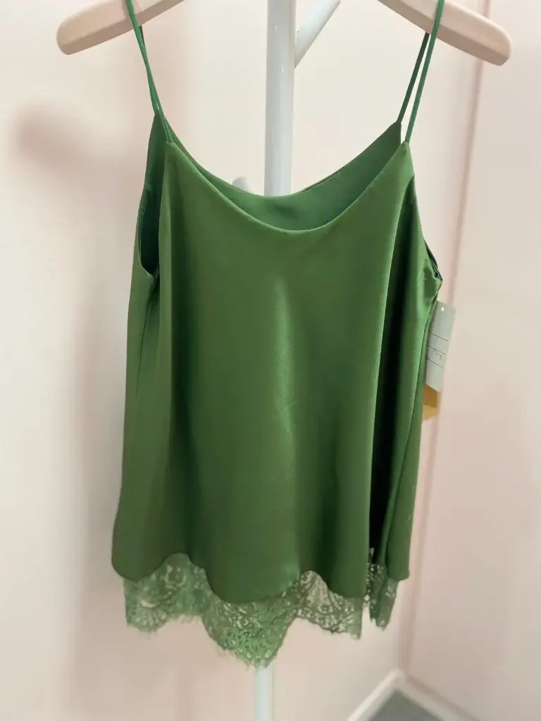 Top satin, dentelle bas- TU