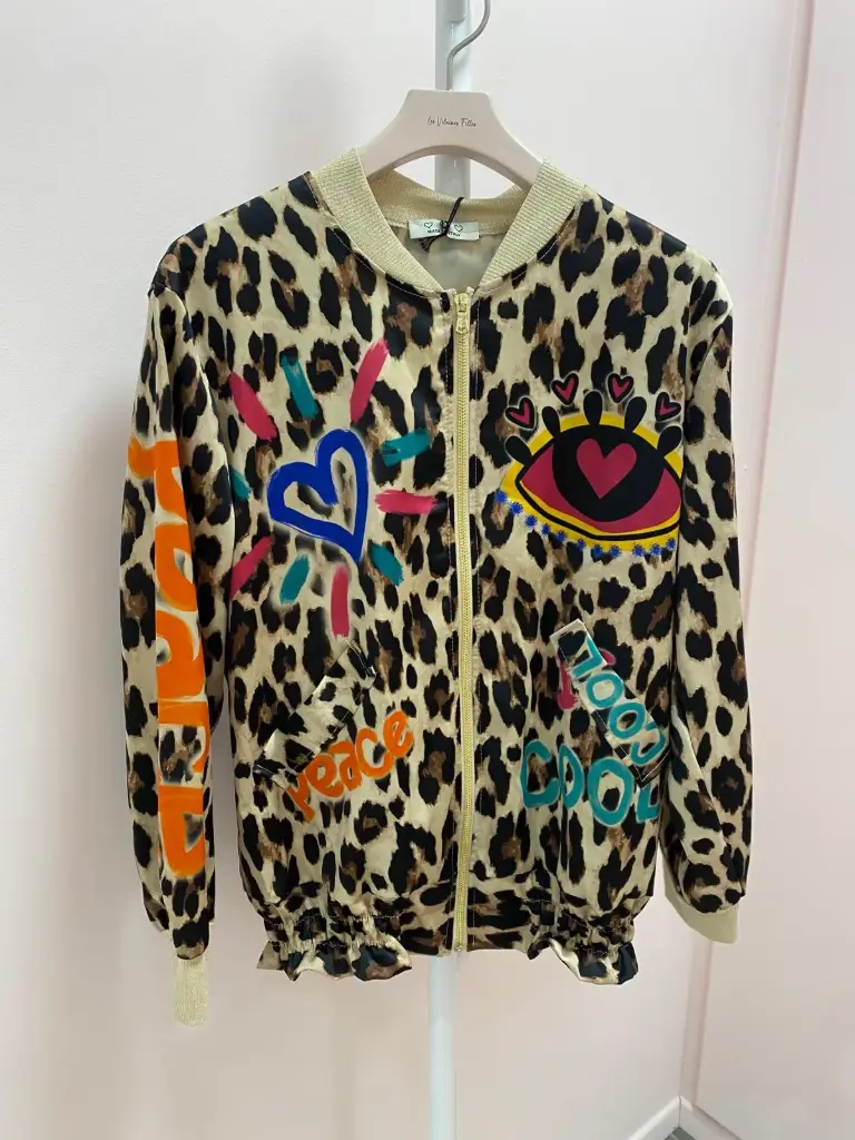 Veste mi-longue satin Peace is Cool- TU