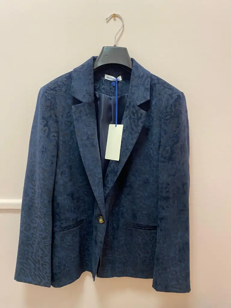 Blazer bleu leopard