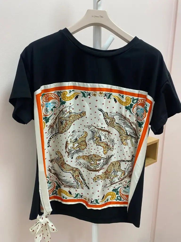 Blouse décor satin-TU