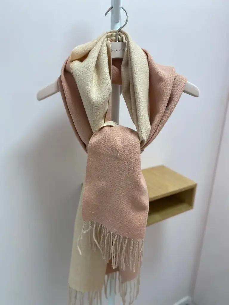 Echarpe bicolore-80 Visc/20 Laine