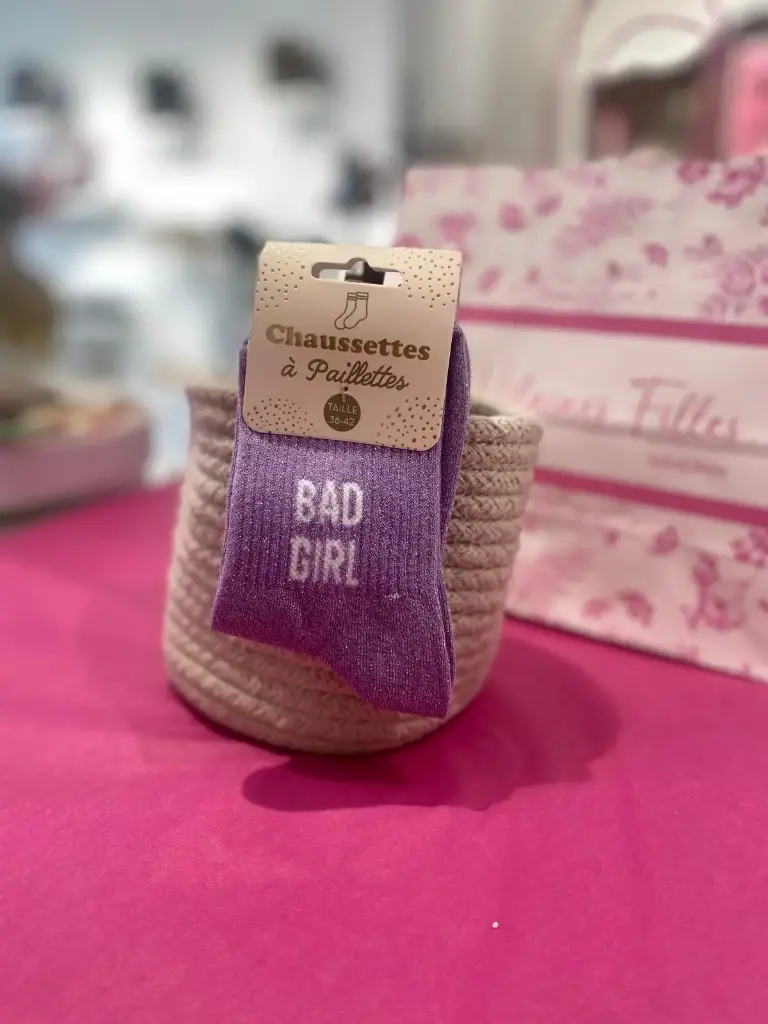 Chaussettes a paillettes- Bad Girl