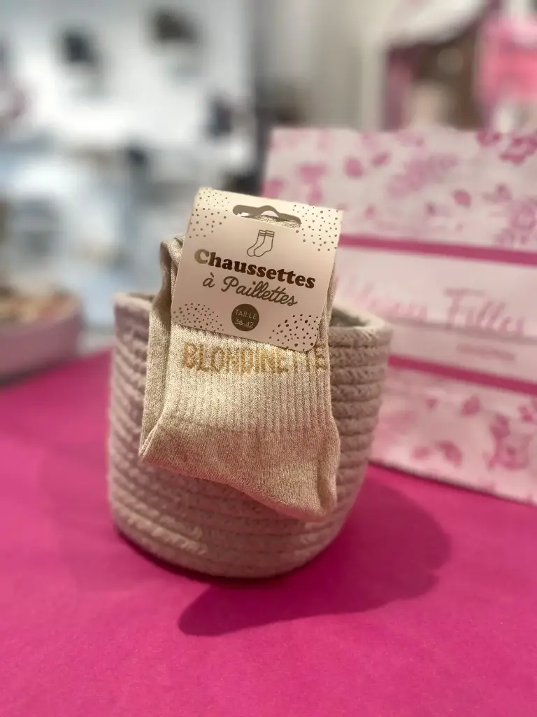 Chaussettes a paillettes- Blondinette