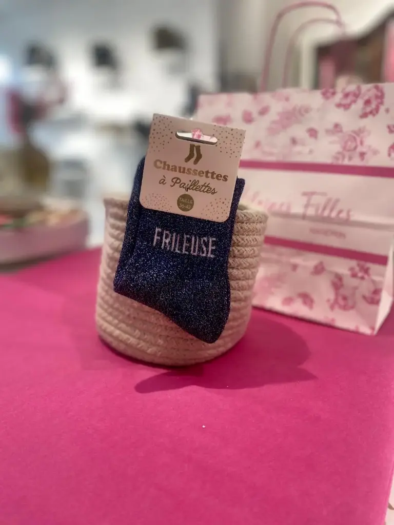 Chaussettes a paillettes- Frileuse