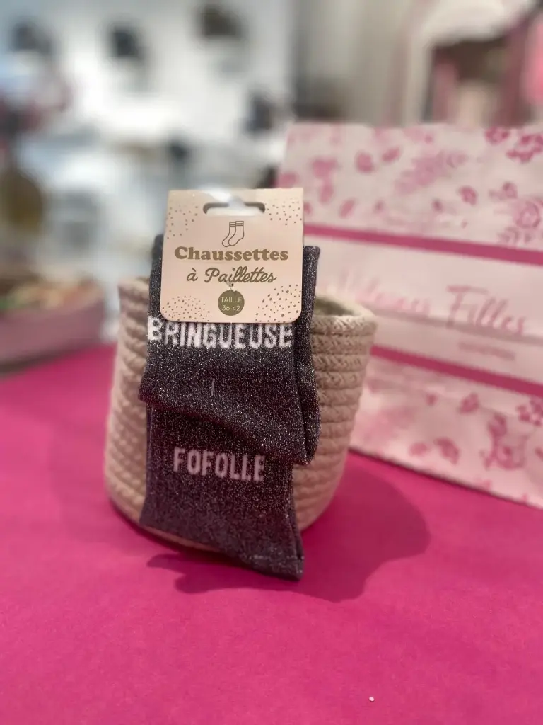 Chaussettes a paillettes- Bringueuse Fofolle