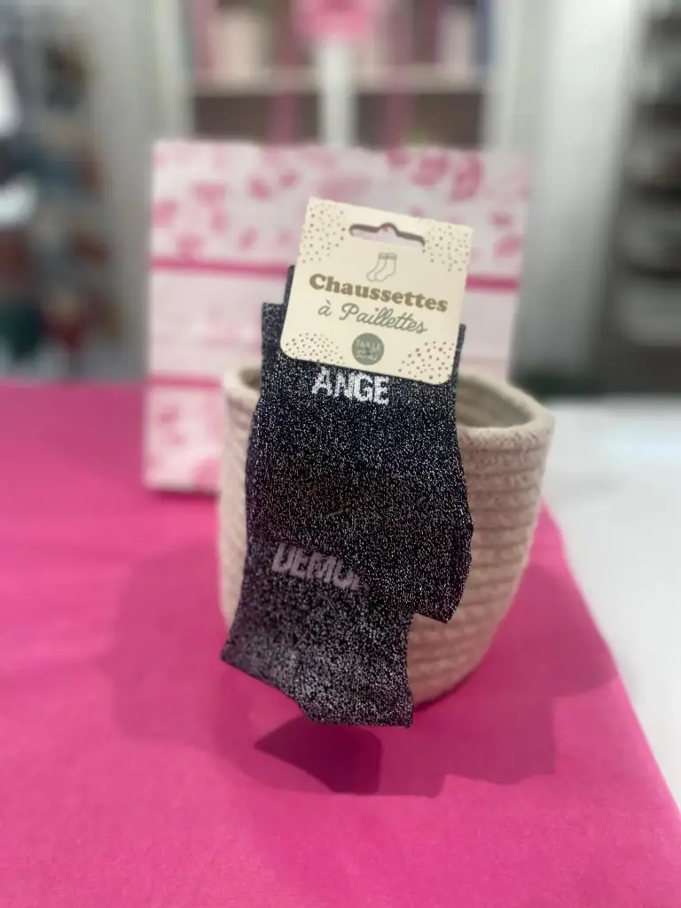 Chaussettes a paillettes- Ange/Demon