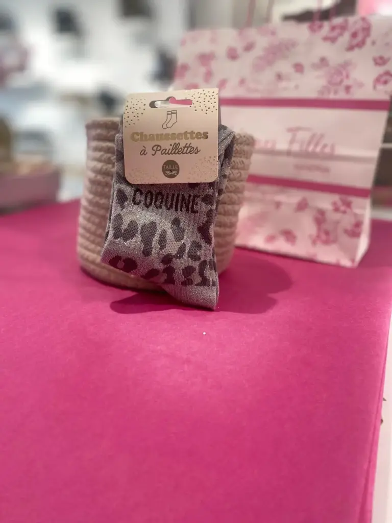 Chaussettes a paillettes- Coquine