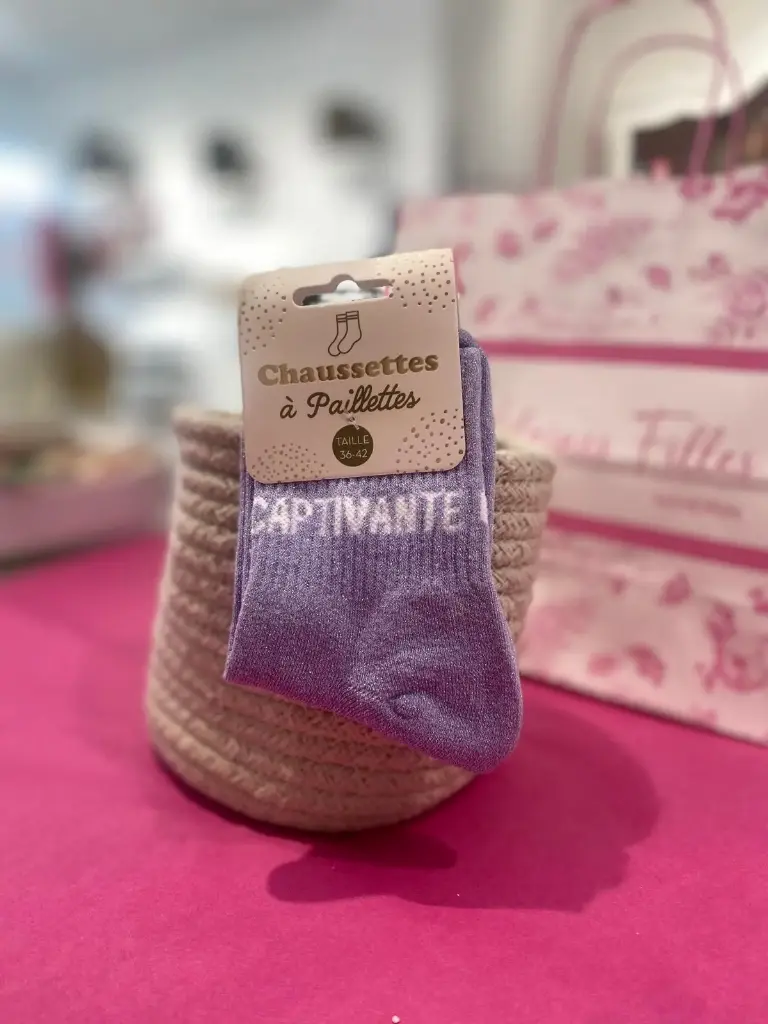 Chaussettes a paillettes- Captivante