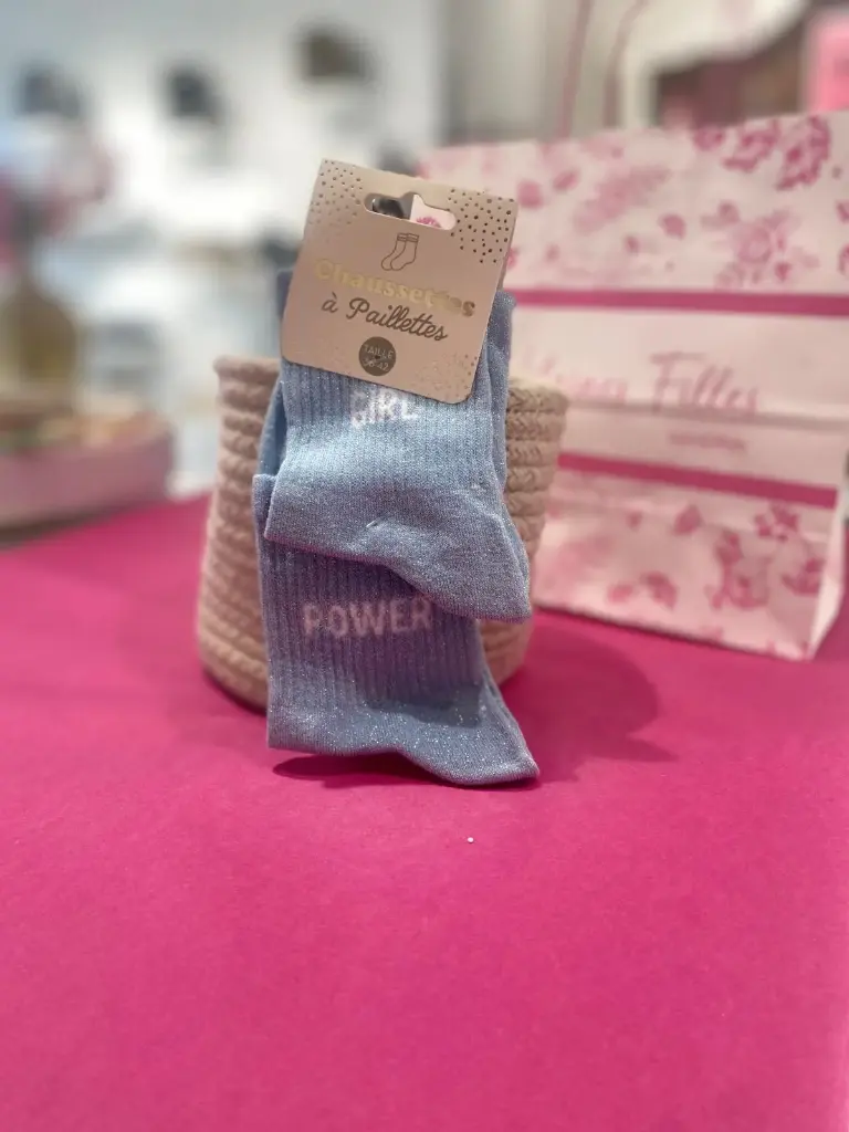 Chaussettes a paillettes- Girl Power