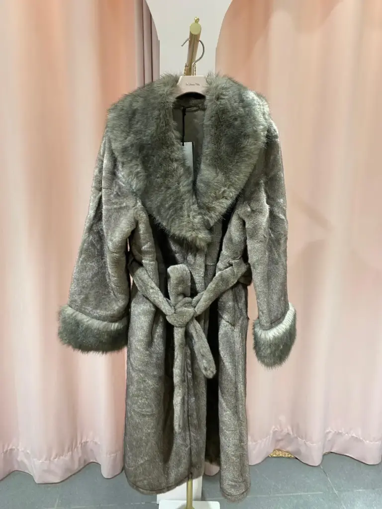 Manteau Eco FUR- TU (Taupe)