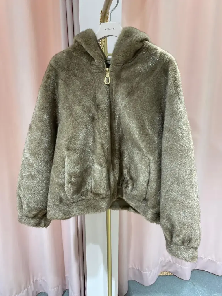 Veste Bomber fourrure, capuche- TU