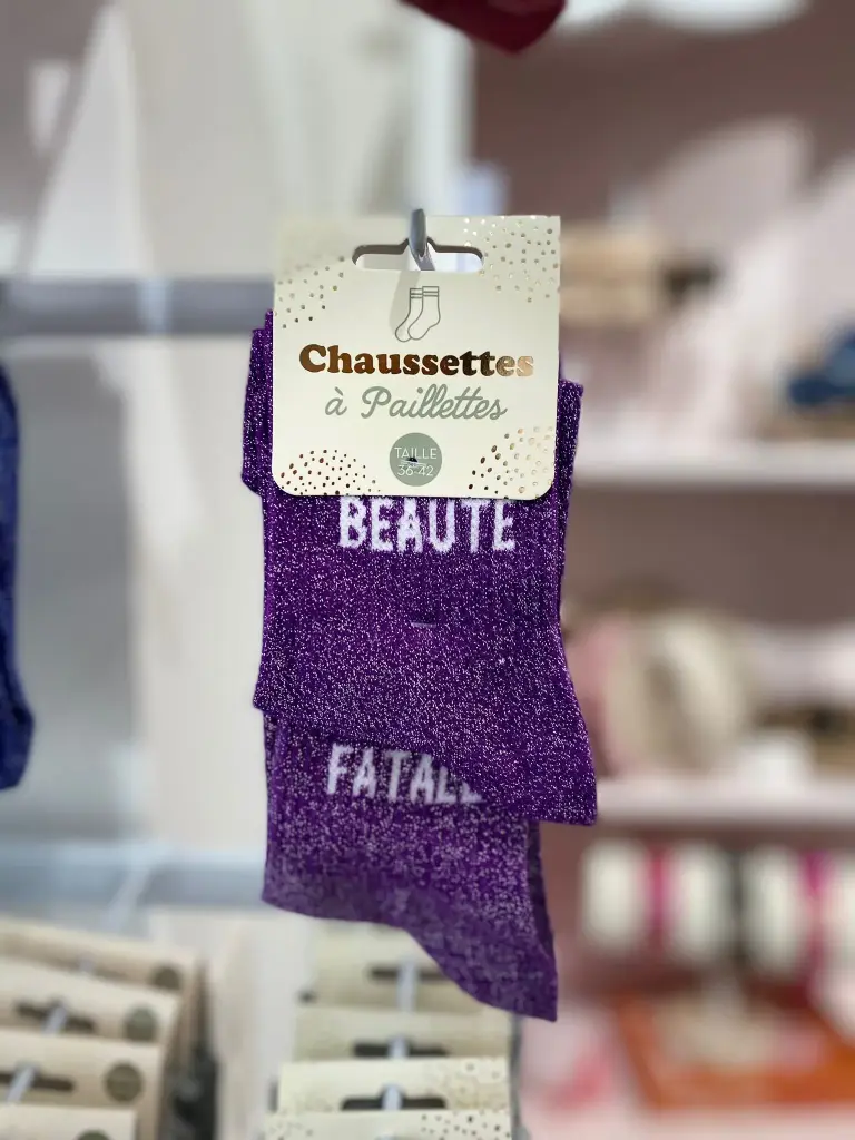 Chaussettes a paillettes- Beaute Fatale