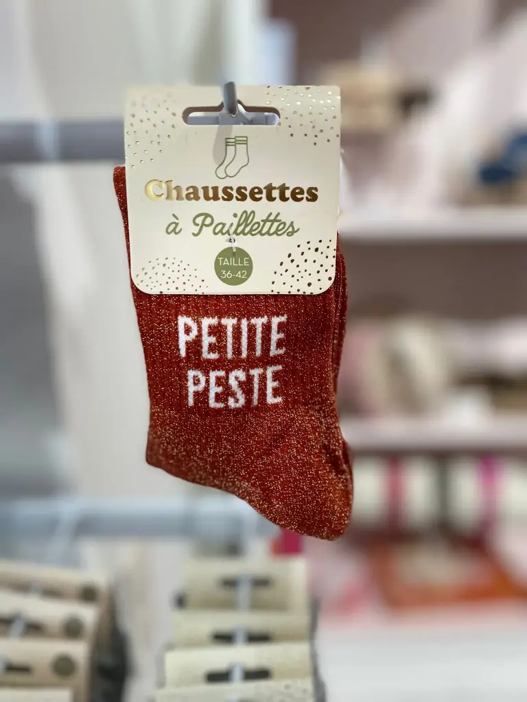 Chaussettes a paillettes- Petite peste
