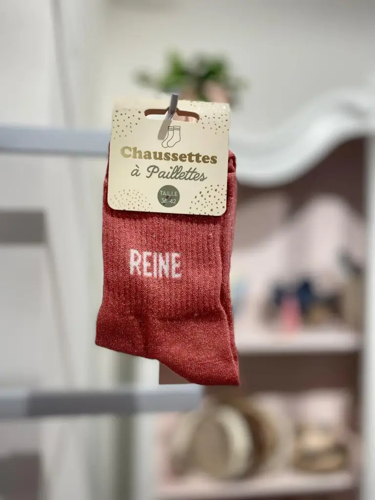 Chaussettes paillettes- Reine