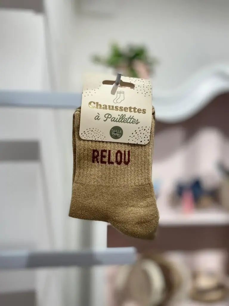 Chaussettes paillettes- Relou