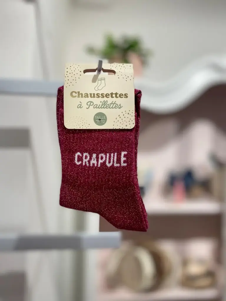 Chaussettes paillettes- Crapule