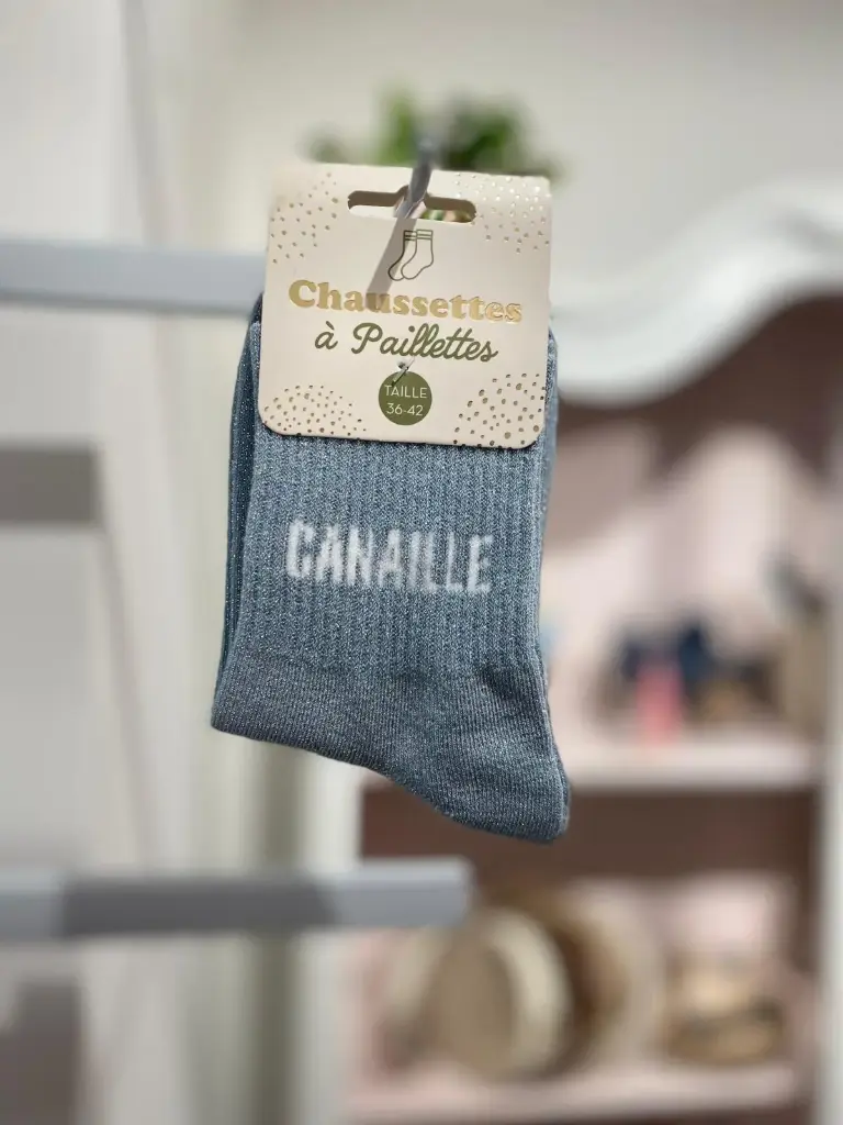 Chaussettes paillettes- Canaille