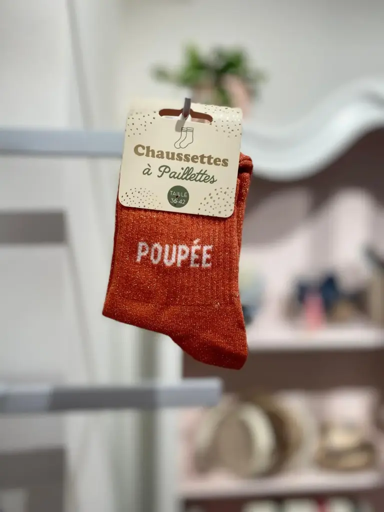 Chaussettes paillettes- Poupée