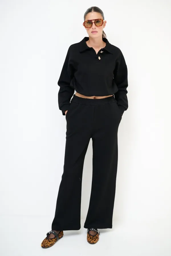 Pantalon bandes lat. contrast.