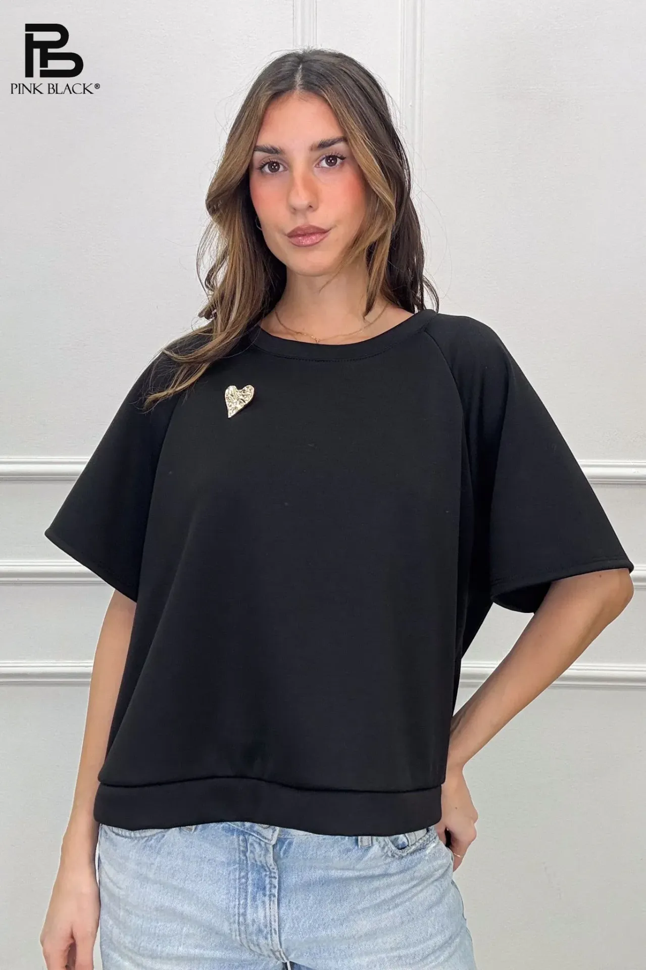 Sweat MC broche coeur- TU