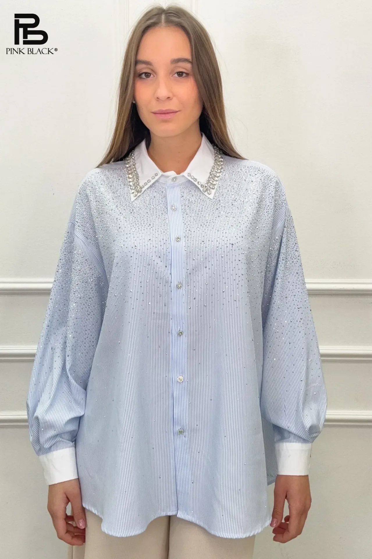 Chemisier ligné Strass- TU Curvy