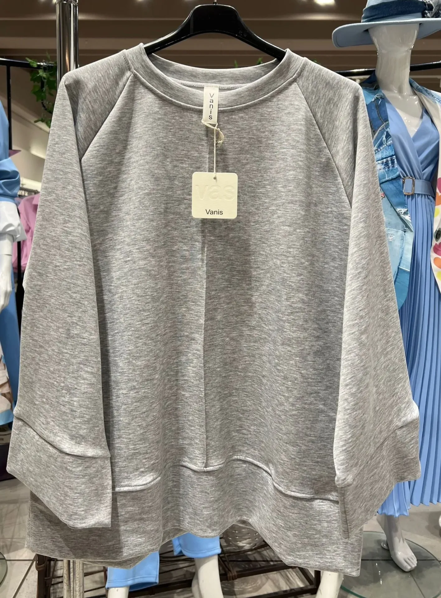 Blouse droite- TU Curvy (gris)