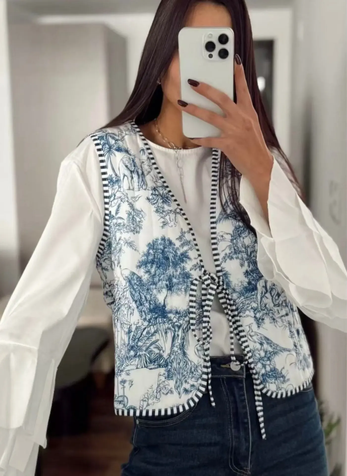 Gilet sans manches-TU (Bleu)