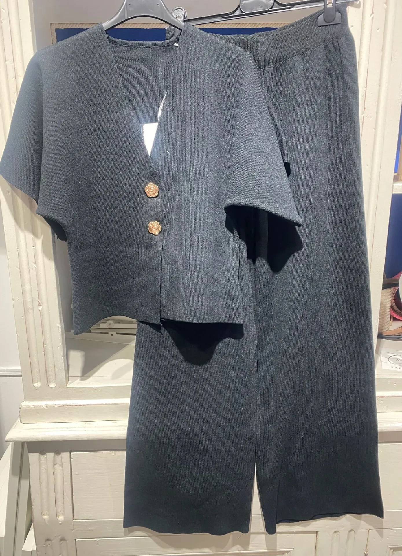 Ensemble Blouse/Pantalon- TU (Noir)