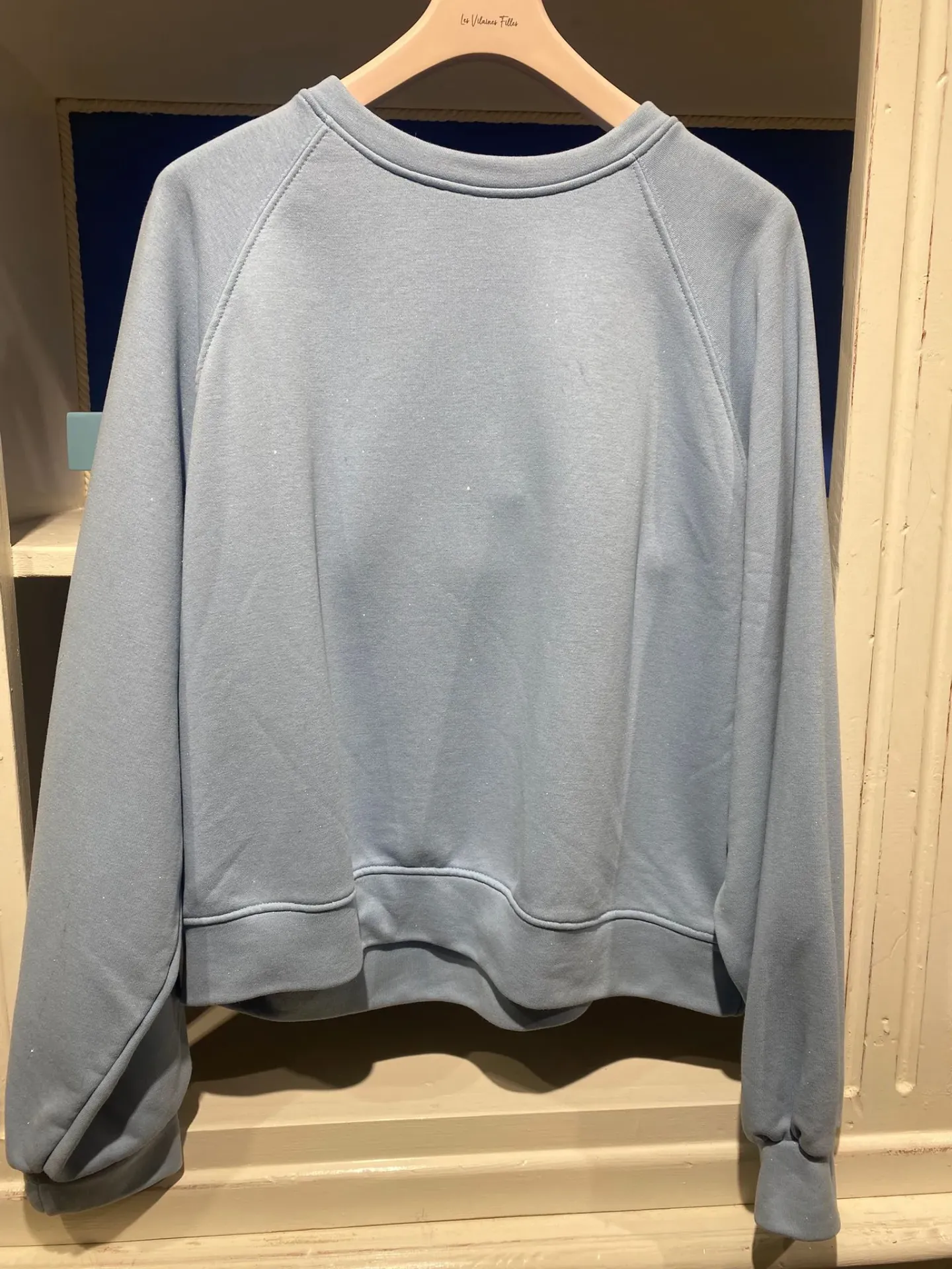 Sweat shiny manches longues- TU (Bleu)