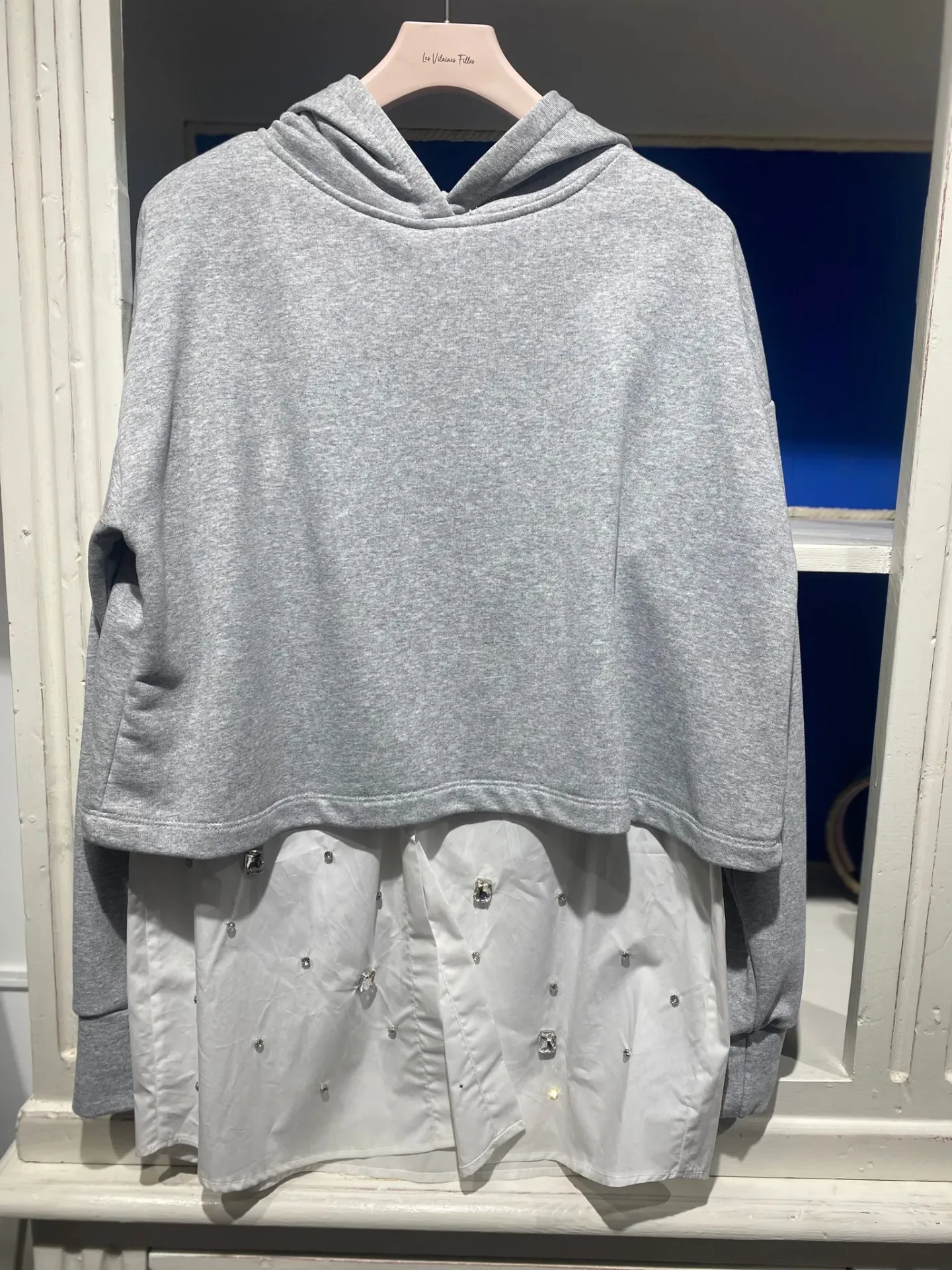 Sweat BI matiere capuche- TU