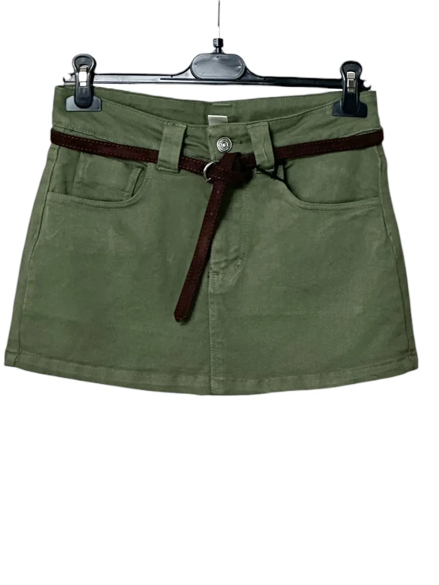 Mini-jupe jean coloré