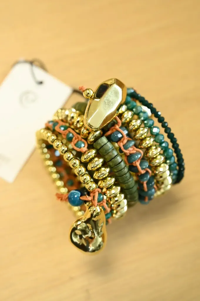 Multi Bracelet vert/Or