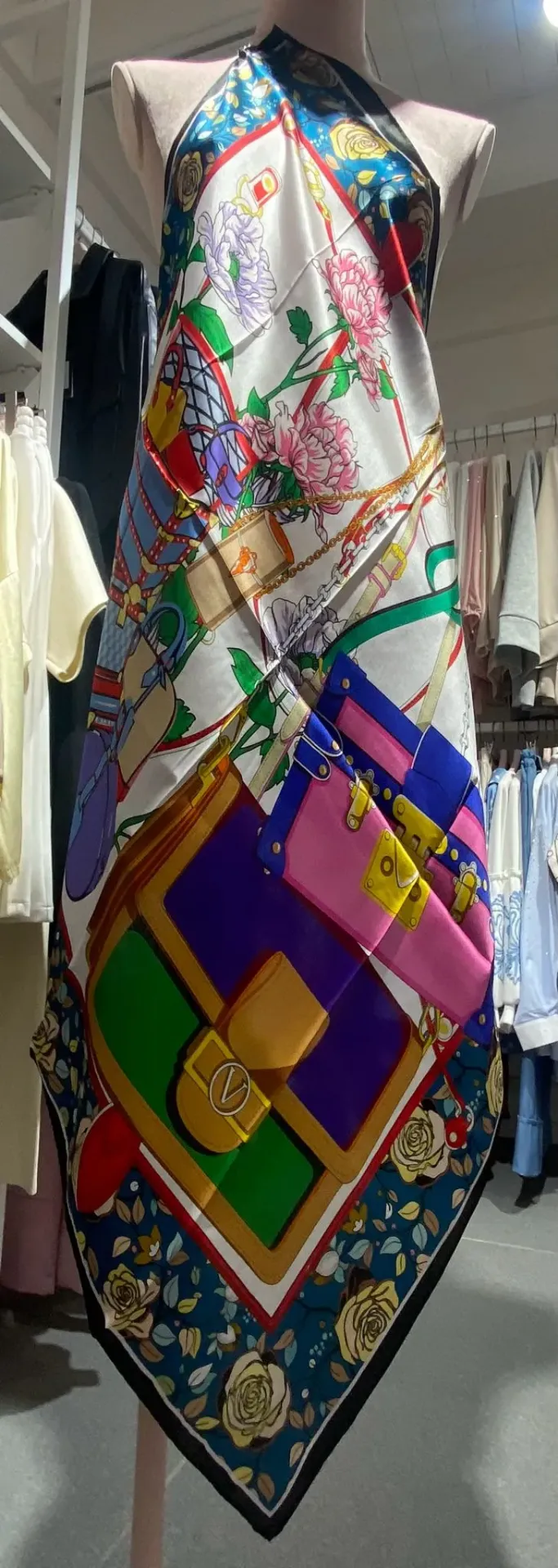 Carré 100% Soie (Multicolore)