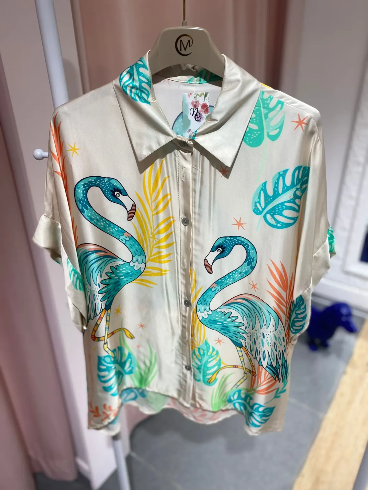 Chemisier Blue Flamingo- TU