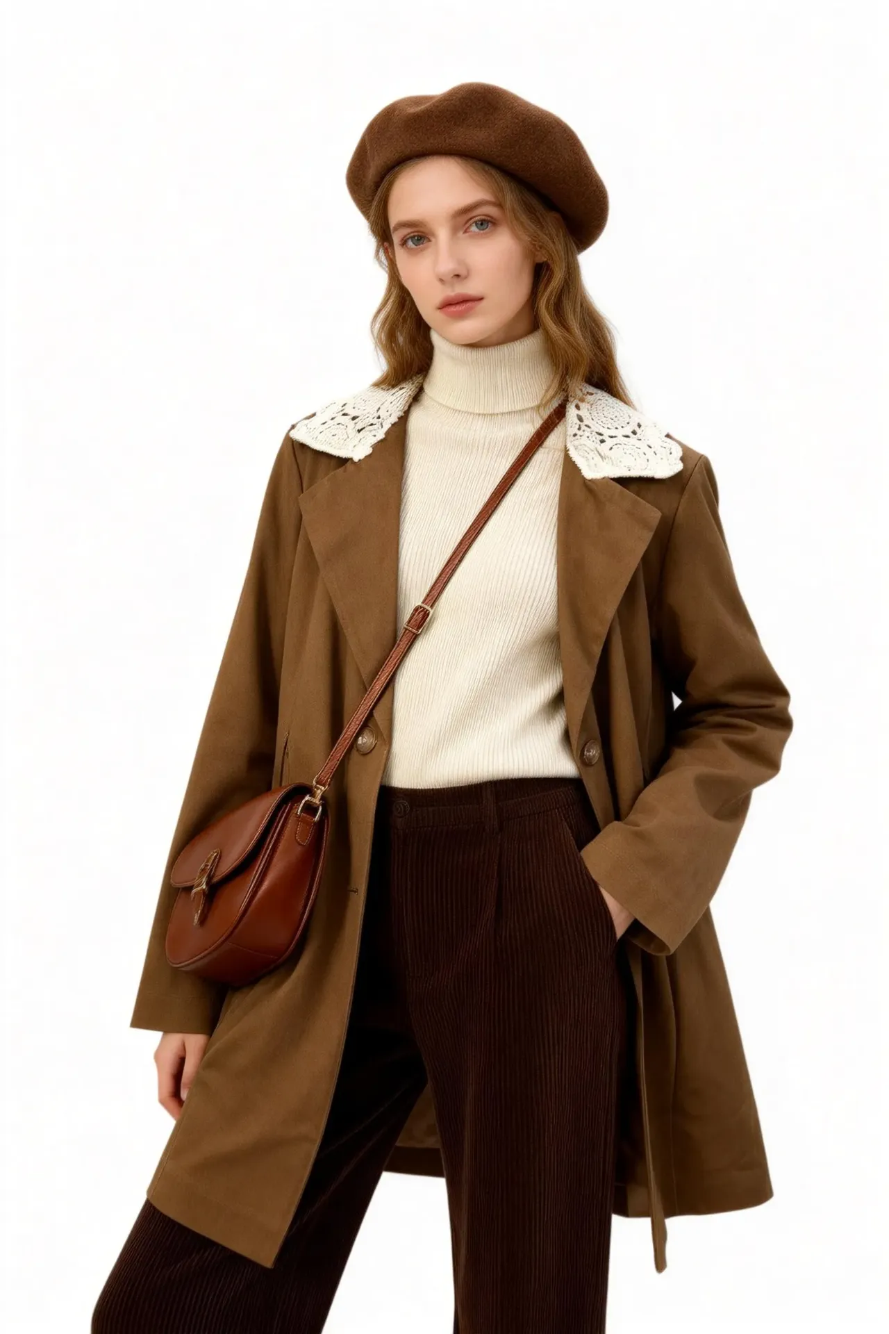 Trench dentelle col- TU